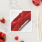 Elegante rote Fliege Papiertaschentuch Serviette (Beispiel)