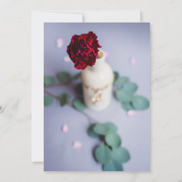 Elegante rote florale Hochzeits-Einladung Einladung