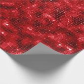 Elegante Rote Foil Geschenkpapier (Ecke)