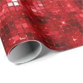 Elegante Rote Foil Geschenkpapier (Rolleneckpunkt)