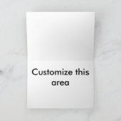 Elegante Rote Fox Grußkarte, individuell anpassbar Karte (Innenseite)