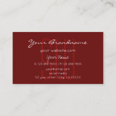 Elegante Rote Glitzer Paradies für Kletterhexen: Visitenkarte (Rückseite)