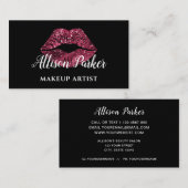 Elegante Rote Glitzer Visitenkarte (Vorne/Hinten)