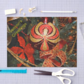 Elegante Rote Gold Weihnachtsschmuck Seidenpapier (Handwerk)