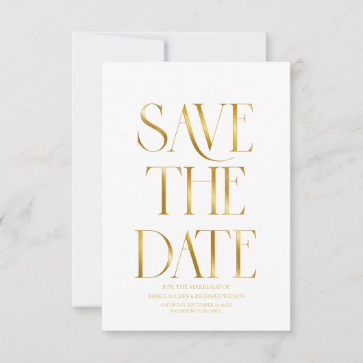 Elegante rote Herbstblätter Herbsthochzeit Save The Date (Vorderseite)