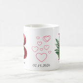 Elegante rote Herz-Blumen-Initiale B-Kaffeetasse Kaffeetasse (Mittel)