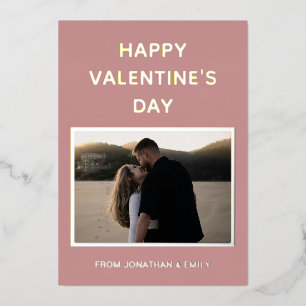 Elegante rote Herzen Frohen Valentinstag 1 Foto Folien Feiertagskarte