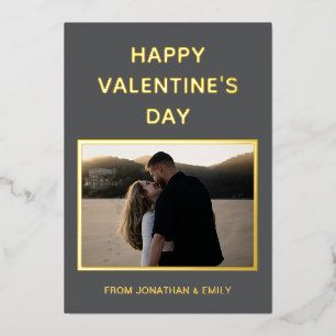 Elegante rote Herzen Frohen Valentinstag 1 Foto Folien Feiertagskarte
