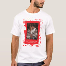 Elegante rote Herzen Frohen Valentinstag 1 Foto