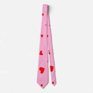 Elegante rote Herzen Valentinstag Pink Krawatte