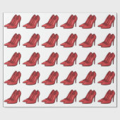 Elegante rote High Heels Geschenkpapier (Flach)
