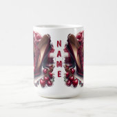Elegante rote High Heels mit Cherry Kaffeetasse (Mittel)