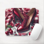 Elegante rote High Heels mit Cherry Mousepad (Mit Mouse)