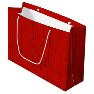 Elegante rote Holzmaserung Große Geschenktüte