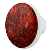 Elegante Rote Jugendstil Keramikknauf (Rechts)