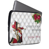 Elegante Rote Königin des Herzens Vintage Illustra Laptopschutzhülle (Vorne Rechts)
