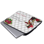 Elegante Rote Königin des Herzens Vintage Illustra Laptopschutzhülle (Vorne Knopf)