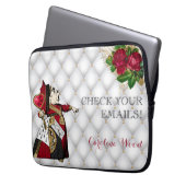 Elegante Rote Königin des Herzens Vintage Illustra Laptopschutzhülle (Vorderseite Links)