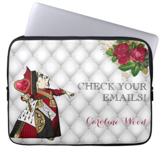 Elegante Rote Königin des Herzens Vintage Illustra Laptopschutzhülle