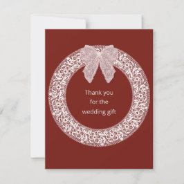 Elegante rote Lace-Kranz Hochzeit Danke 