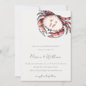 Elegante Rote Marine Unterwasserkrebse Schöne Hoch Einladung (Vorderseite)