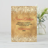 Elegante rote Marmorkunst Weihnachten - Neues Jahr (Stehend Vorderseite)