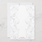 Elegante Rote Masquerade Einladungen für Hochzeite (Rückseite)