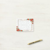 Elegante rote Mohnblumen-Blumen Post-it Klebezettel (Auf Schreibtisch)