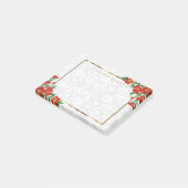 Elegante rote Mohnblumen-Blumen Post-it Klebezettel (angewinkelt)