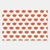 Elegante Rote Mohnblüte Geschenkpapier Set (Vorderseite)