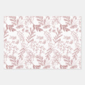 Elegante rote, monochrome Rustikale Winter Botanic Geschenkpapier Set (Vorderseite)