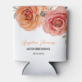 Elegante Rote Orange Rose Geburtstag Dosenkühler (Vorderseite)