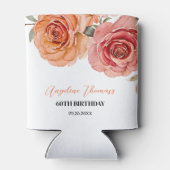 Elegante Rote Orange Rose Geburtstag Dosenkühler (Rückseite)