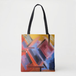 Elegante Rote Orange Schwarz Rosa Abstrakte Kunst Tasche