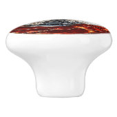 Elegante Rote Perlen Keramikknauf (Seitenansicht)