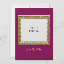 Elegante rote persönliche Foto- und Textkarte