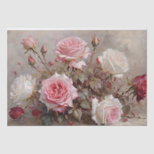 Elegante rote, rosa und weiße Rosen Seidenpapier