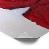 Elegante Rote Rose Alphabetisches Seating Chart Poster (Ecke)