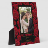 Elegante Rote Rose - Benutzerdefiniertes Foto Fotoplatte (Seite)