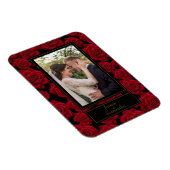 Elegante Rote Rose - Benutzerdefiniertes Foto Magnet (Rechte Seite)