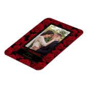 Elegante Rote Rose - Benutzerdefiniertes Foto Magnet (Linke Seite)