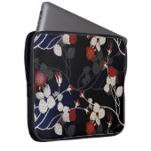 Elegante Rote Rose Blume Laptopschutzhülle (Vorne Rechts)