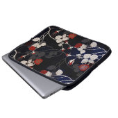 Elegante Rote Rose Blume Laptopschutzhülle (Vorne Knopf)