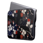 Elegante Rote Rose Blume Laptopschutzhülle (Vorderseite Links)