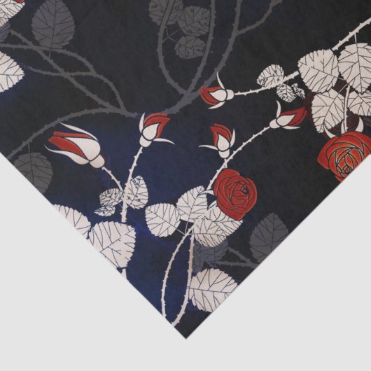 Elegante Rote Rose Blume Seidenpapier (Ausschnitt)