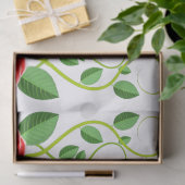 Elegante Rote Rose Blume und Schmetterlingsdekoupa Seidenpapier (Geschenk)