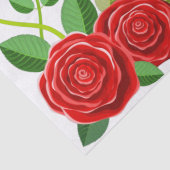 Elegante Rote Rose Blume und Schmetterlingsdekoupa Seidenpapier (Detail)