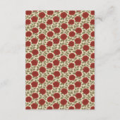 Elegante Rote Rose Blumenzettel Begleitkarte (Rückseite)