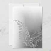 Elegante Rote Rose Bridal Dusche Einladung (Rückseite)