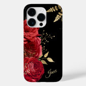 Elegante Rote Rose Case-Mate iPhone Hülle (Rückseite)